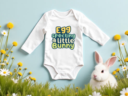 Easter pregnancy onesie®|Egg-specting a bunny| baby announcement bodysuit| Easter baby onesie® | Bunny bodysuit