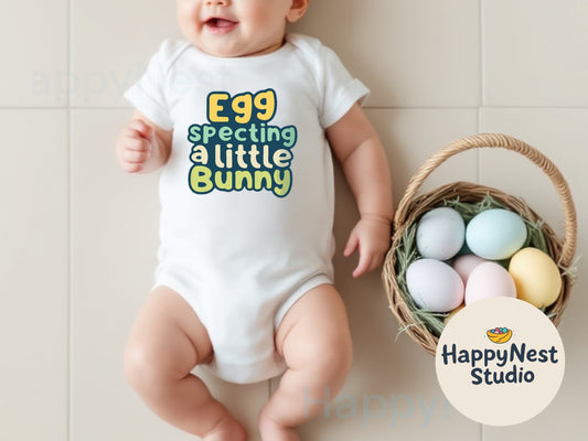 Easter pregnancy onesie®|Egg-specting a bunny| baby announcement bodysuit| Easter baby onesie® | Bunny bodysuit