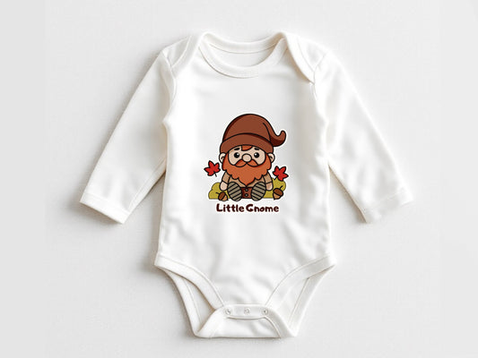 Little gnome baby onesie, autumn baby shower gift, gnome baby clothes