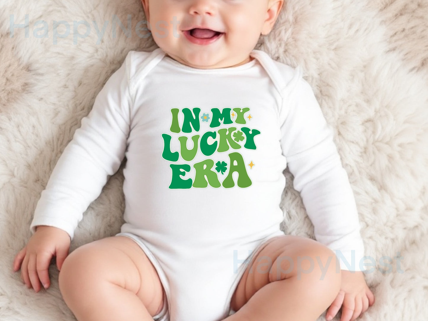 St. Patrick's Day - In my Lucky Era baby onesie® | green baby bodysuit| Spring baby onesie®| First Saint Patrick's Day outfit