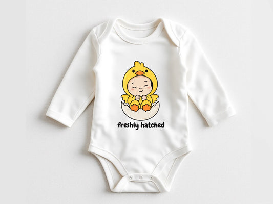 Easter baby onesieĀ®| Freshly Hatched| Easter chick onesieĀ® | Bunny bodysuit