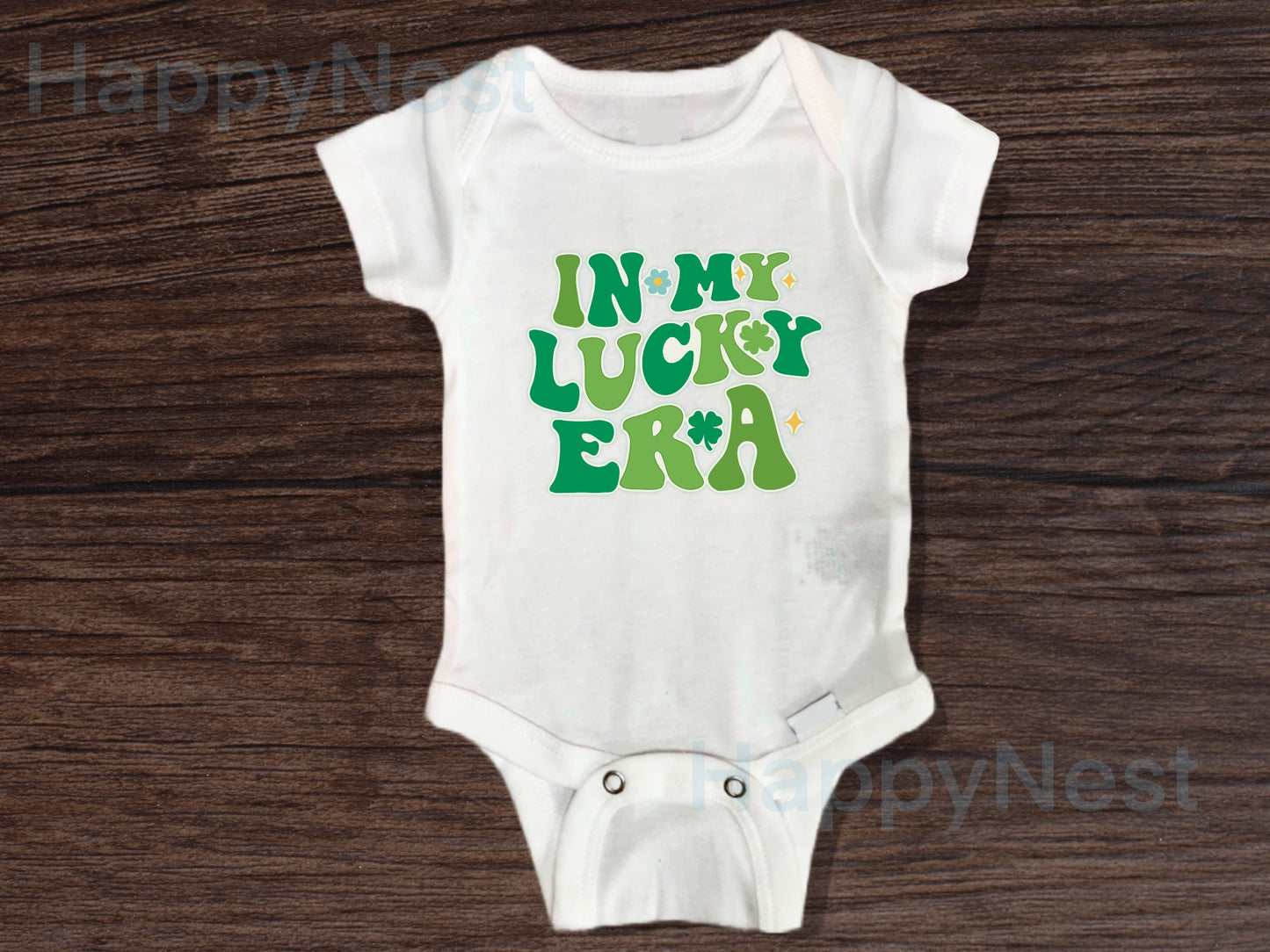 St. Patrick's Day - In my Lucky Era baby onesie® | green baby bodysuit| Spring baby onesie®| First Saint Patrick's Day outfit