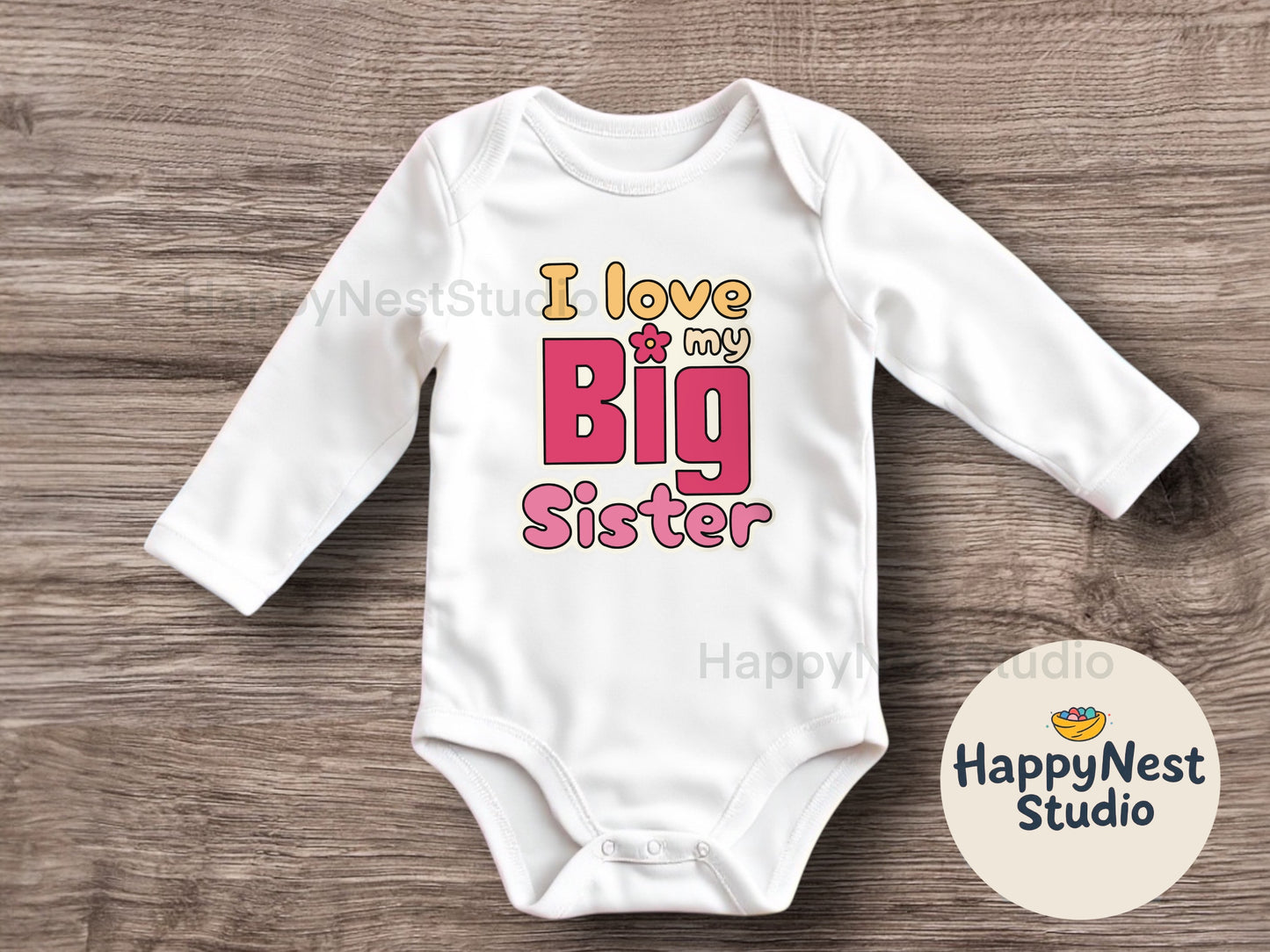 I love my big brother | I love my big sister | sibling announcement bodysuits