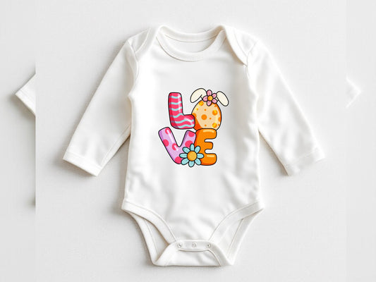Love Easter baby onesieĀ®| Easter egg hunt| Easter bunny onesieĀ® | Bunny bodysuit