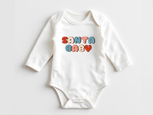 Santa baby first Christmas bodysuit