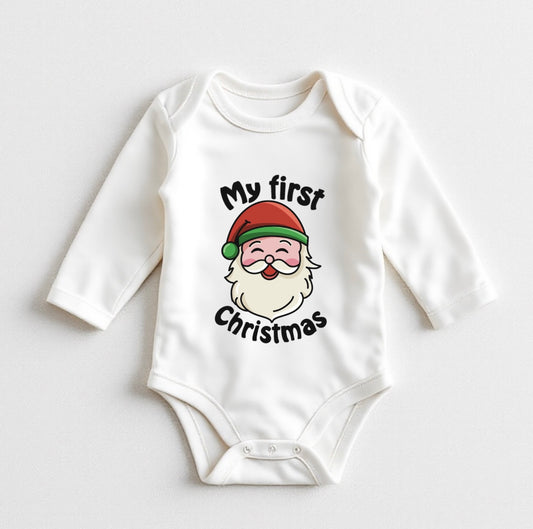 My first Christmas Santa baby bodysuit