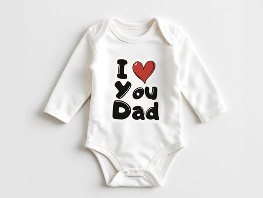 I love you dad baby bodysuit | baby announcement bodysuit