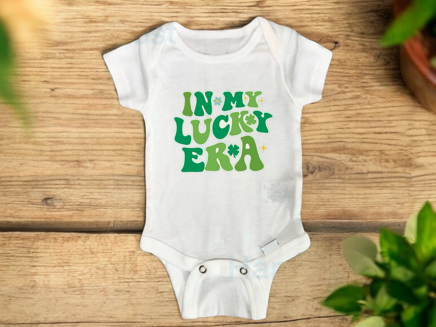 St. Patrick's Day - In my Lucky Era baby onesie® | green baby bodysuit| Spring baby onesie®| First Saint Patrick's Day outfit