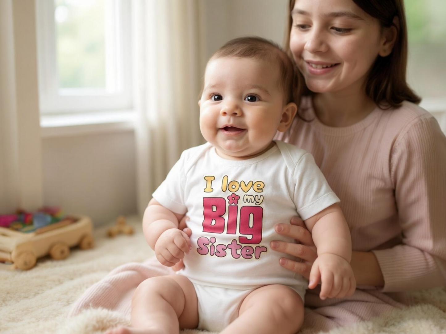 I love my big brother | I love my big sister | sibling announcement bodysuits