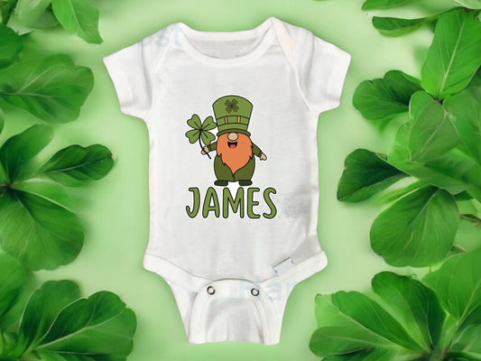 St. Patrick’s Day baby bodysuit, custom newborn clothes, first st. Patty’s onesie