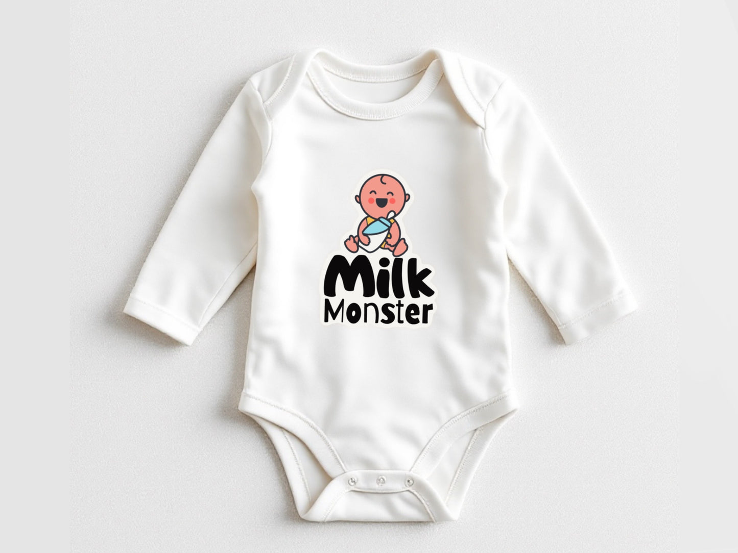 Milk Monster Onesie, Funny Baby Onesie, Newborn Announcement Onesie, Gender Neutral Baby Onesie, Cute Milk Onesie, Breastfeeding Humor onesie®️