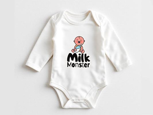 Milk Monster Onesie, Funny Baby Onesie, Newborn Announcement Onesie, Gender Neutral Baby Onesie, Cute Milk Onesie, Breastfeeding Humor onesie®️