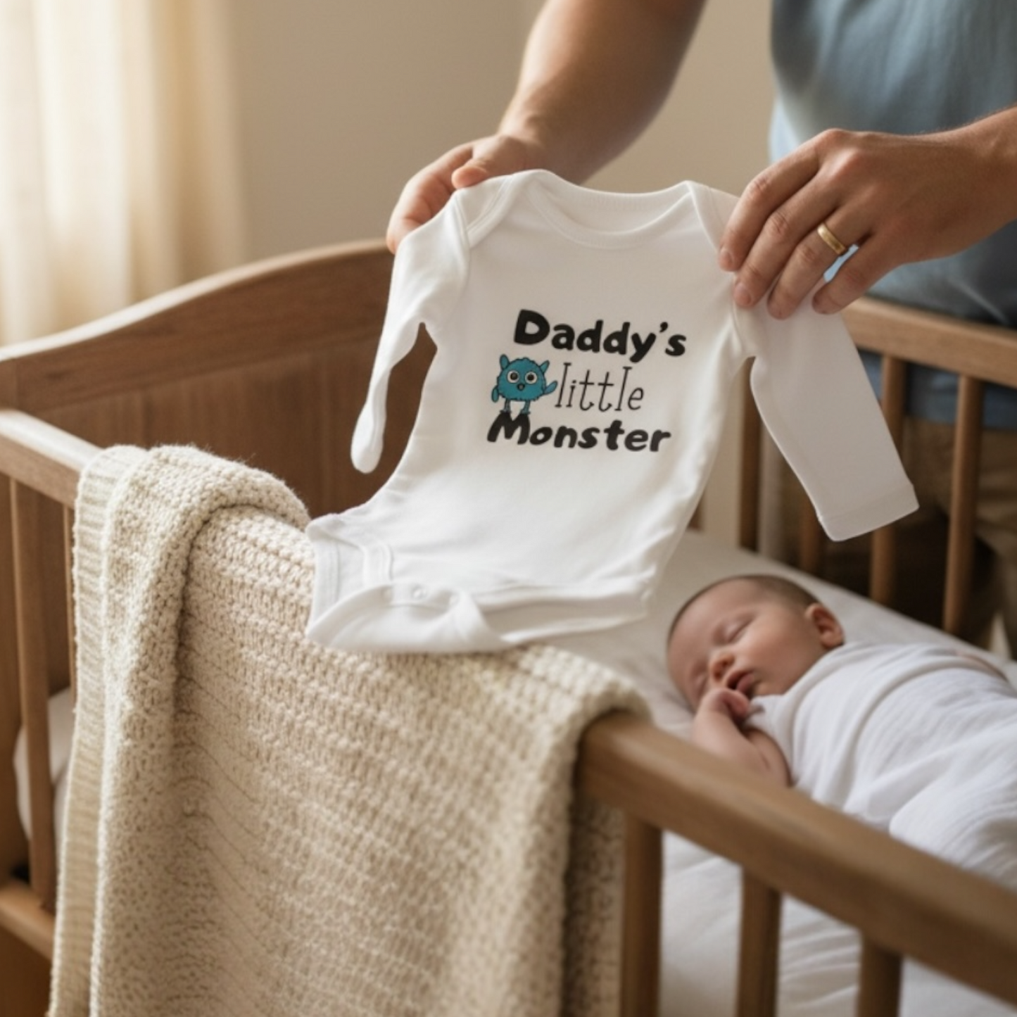 Daddy's Little Monster Onesie - Father's Day Outfit