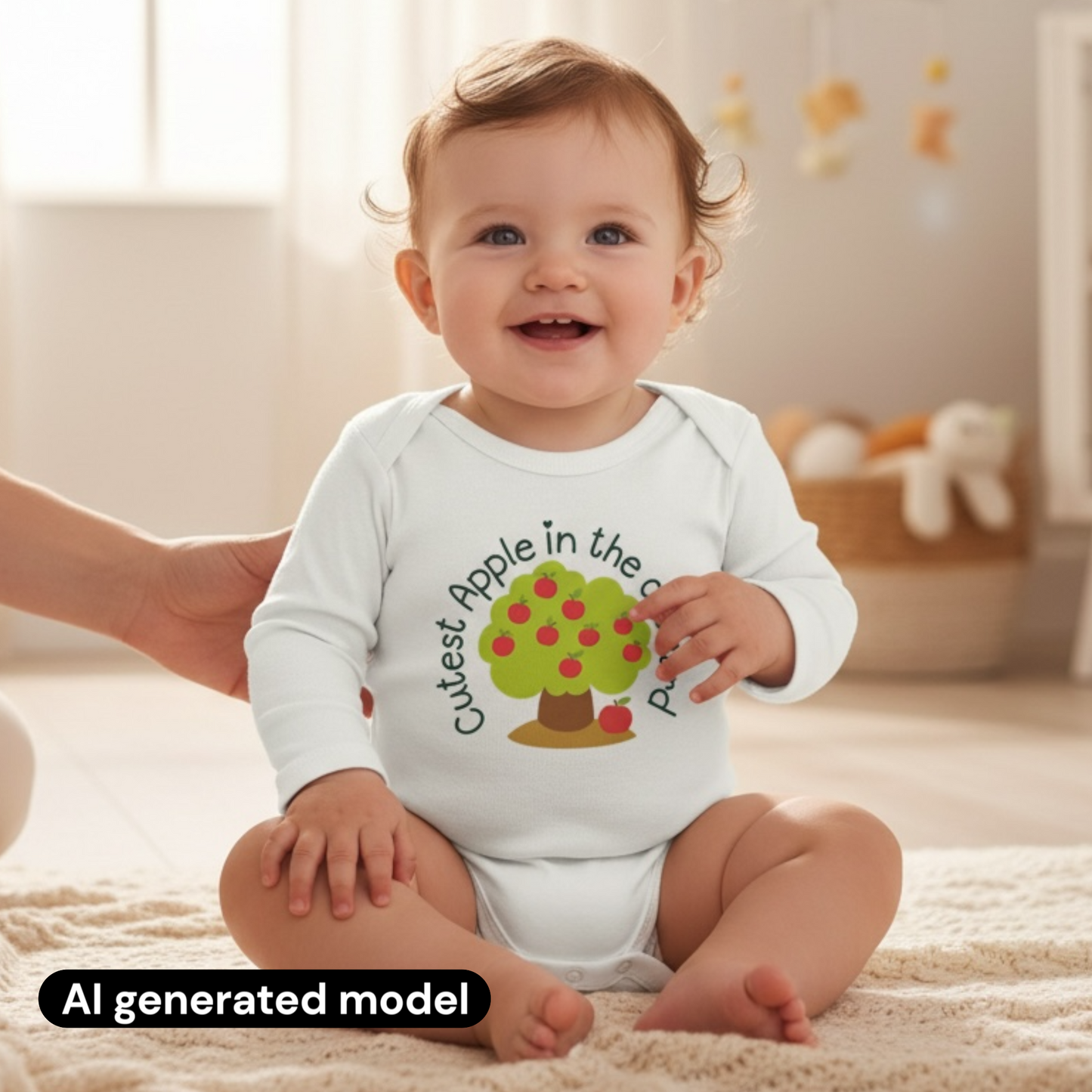Apple picking baby bodysuit - cutest Apple in the orchard