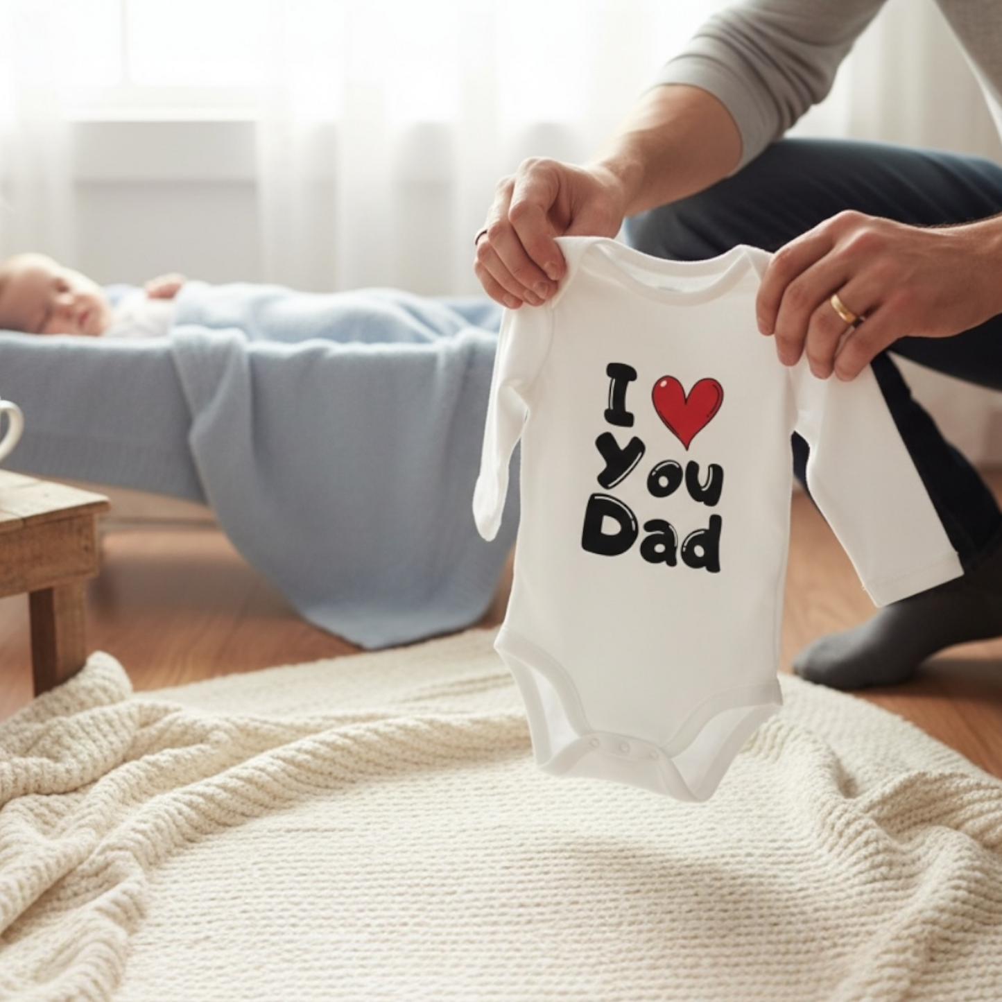 I love you dad baby bodysuit | baby announcement bodysuit