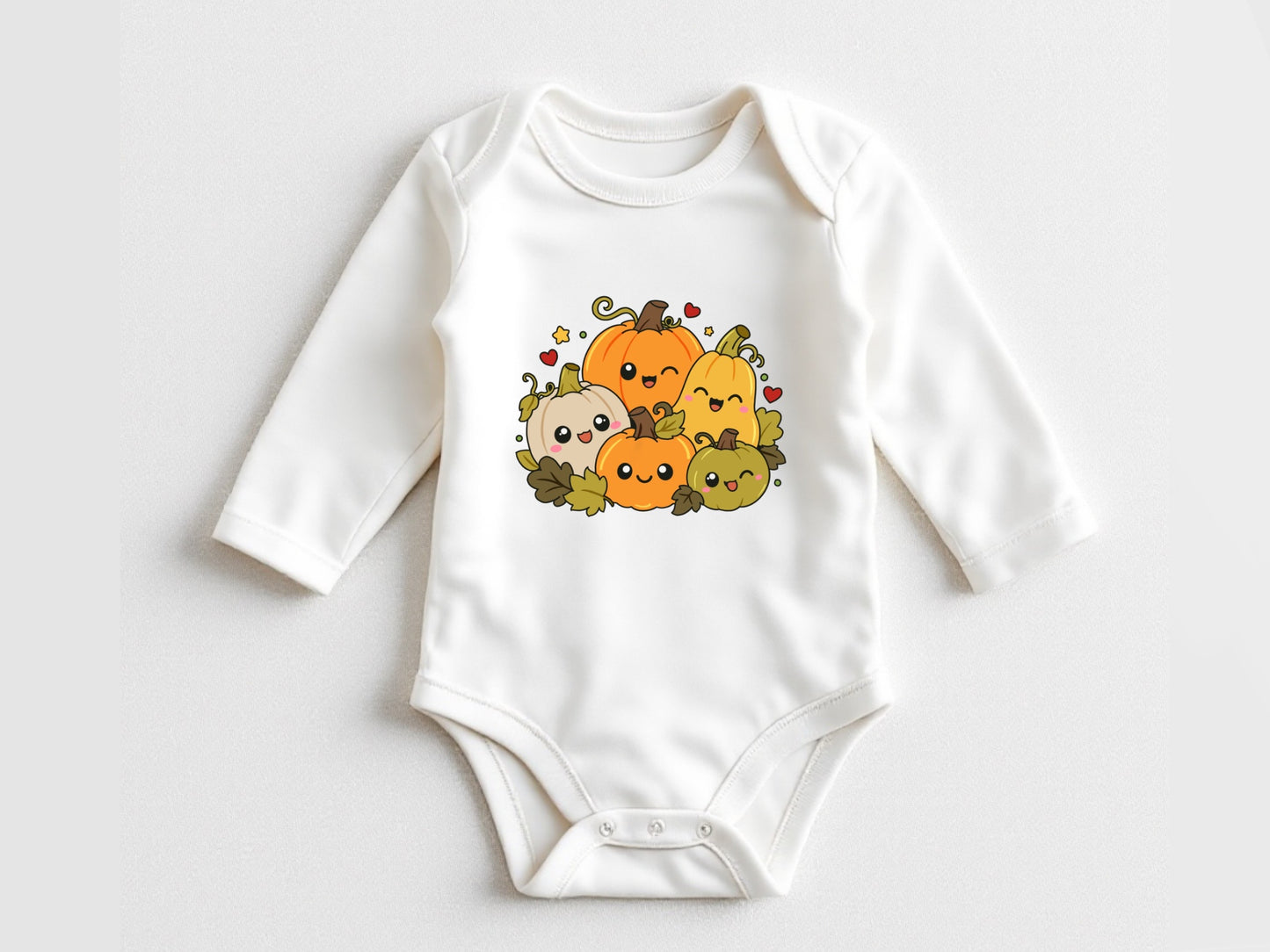 Pumpkin patch baby onesie fall baby clothes gender neutral long sleeve