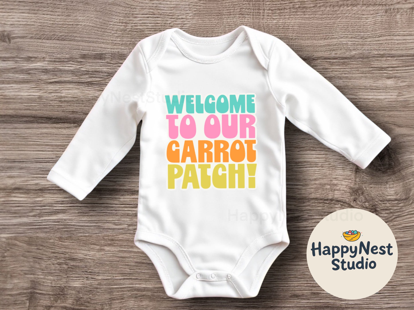 Easter baby onesie®|Welcome to our carrot patch| Easter bunny onesie® | Bunny bodysuit