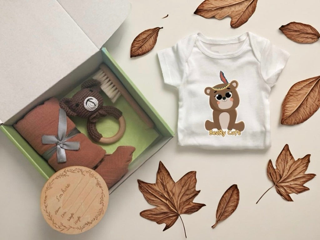 Teddy bear Gift box| Newborn baby shower gift| baby boy gift set