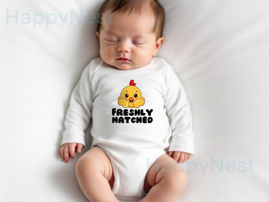 Easter baby onesie®| Freshly Hatched| Easter chick onesie® | Bunny bodysuit