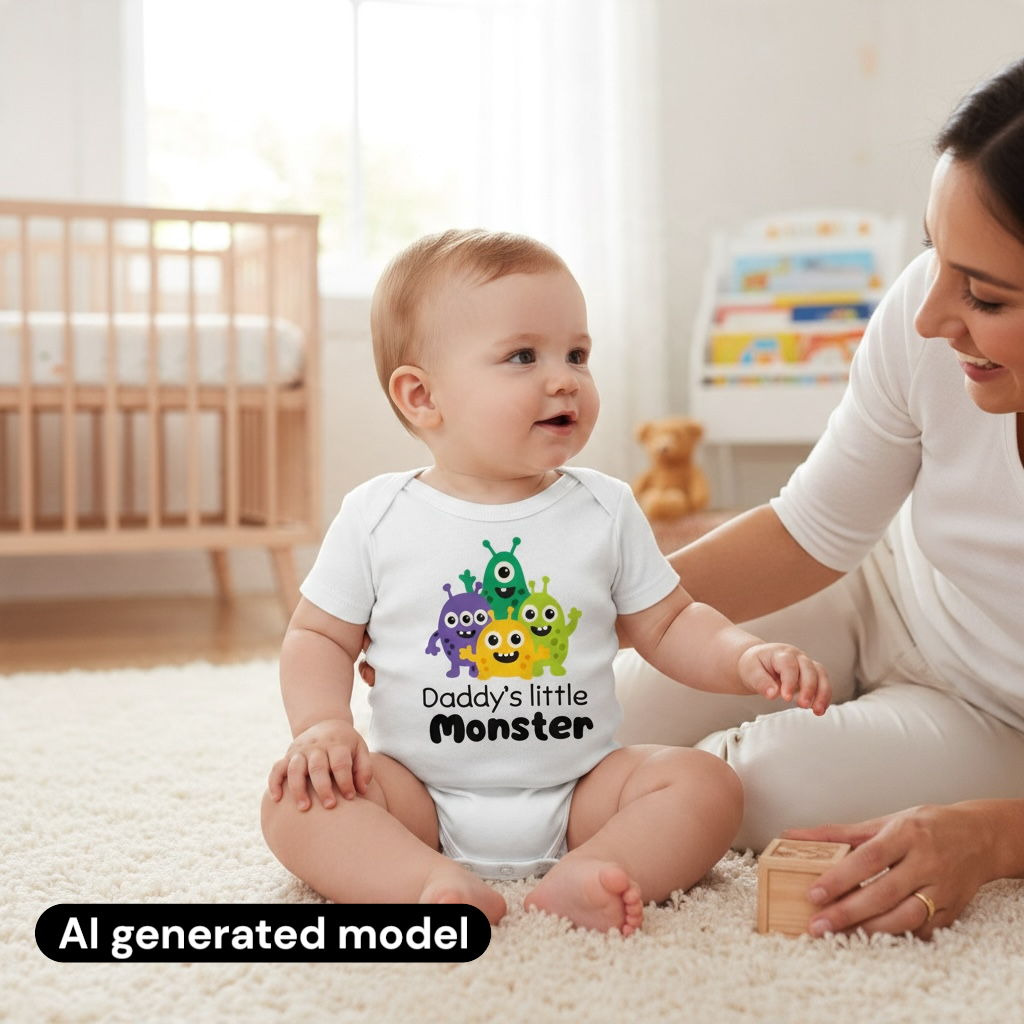 Daddy's Little Monster bodysuit- Father's Day Outfit