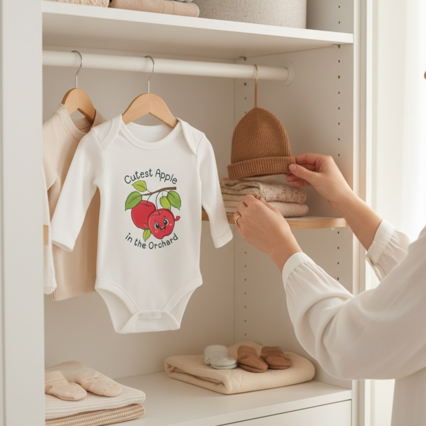 Apple picking baby bodysuit | cutest Apple in the orchard