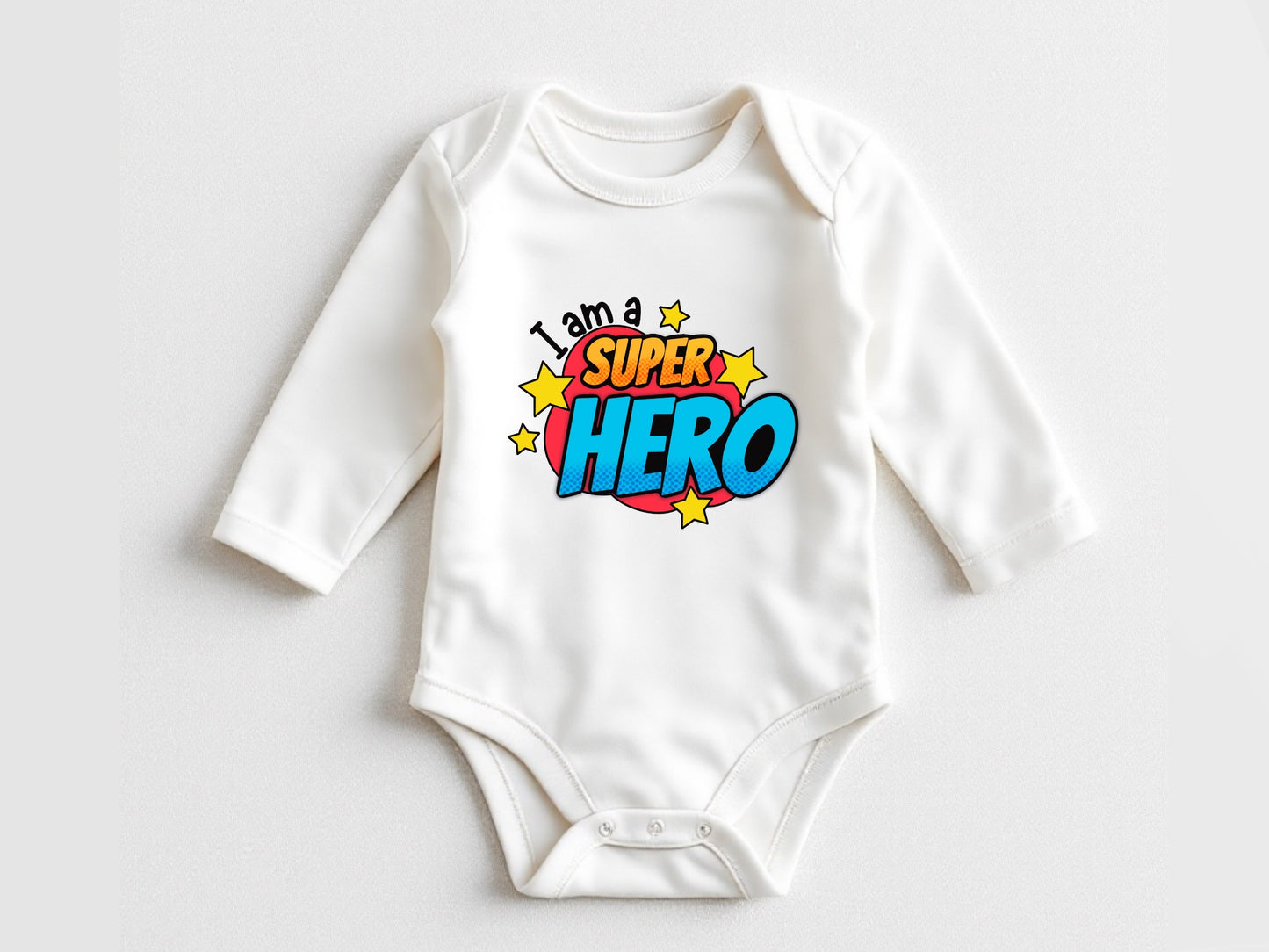 I’m a super hero Baby onesie®, first birthday outfit, comic book themed baby bodysuit, baby boy first Halloween outfit by happyneststudio