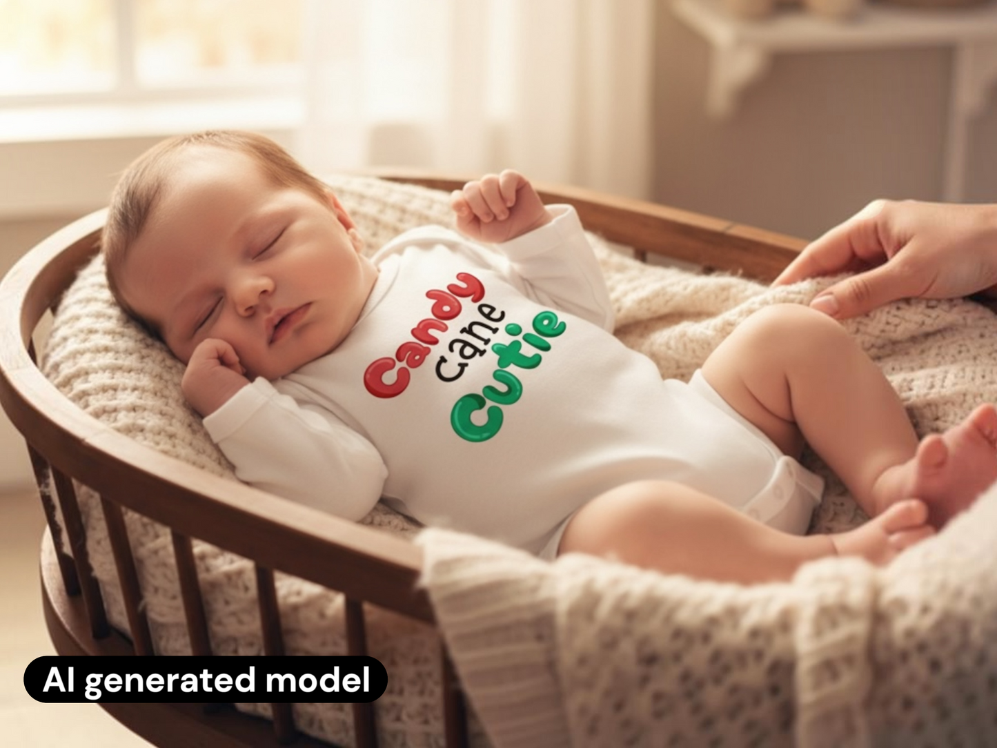 Candycane cutie Christmas baby bodysuit