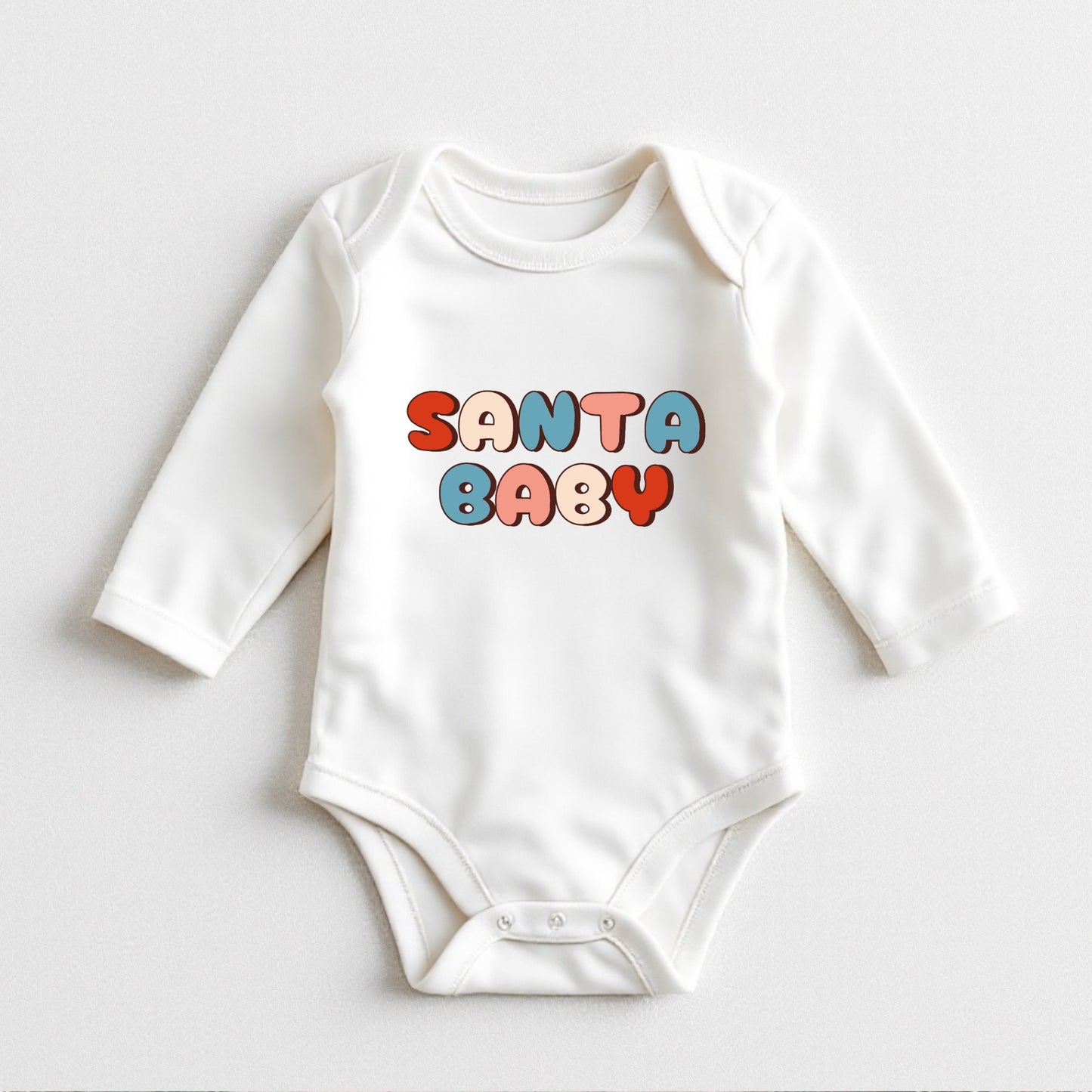 Santa baby first Christmas bodysuit