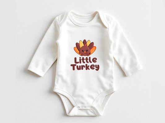 Little Turkey baby onesie® | Halloween baby| first thanksgiving| first holidays| fall baby clothes