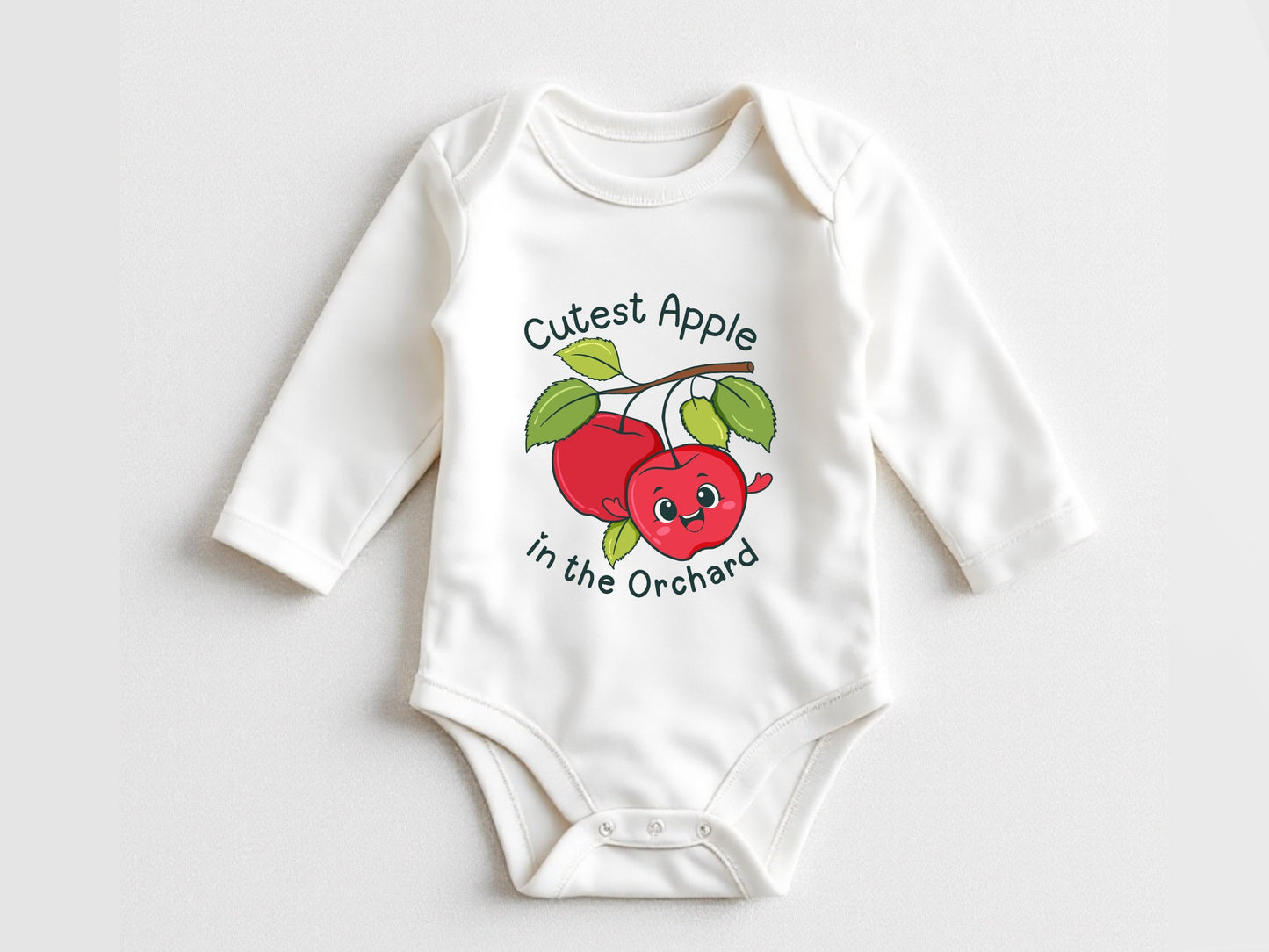 Apple picking baby bodysuit | cutest Apple in the orchard
