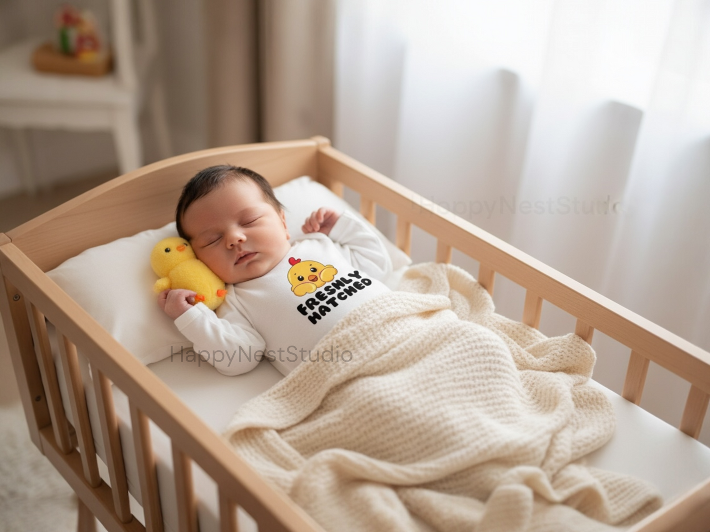 Easter baby onesie®| Freshly Hatched| Easter chick onesie® | Bunny bodysuit