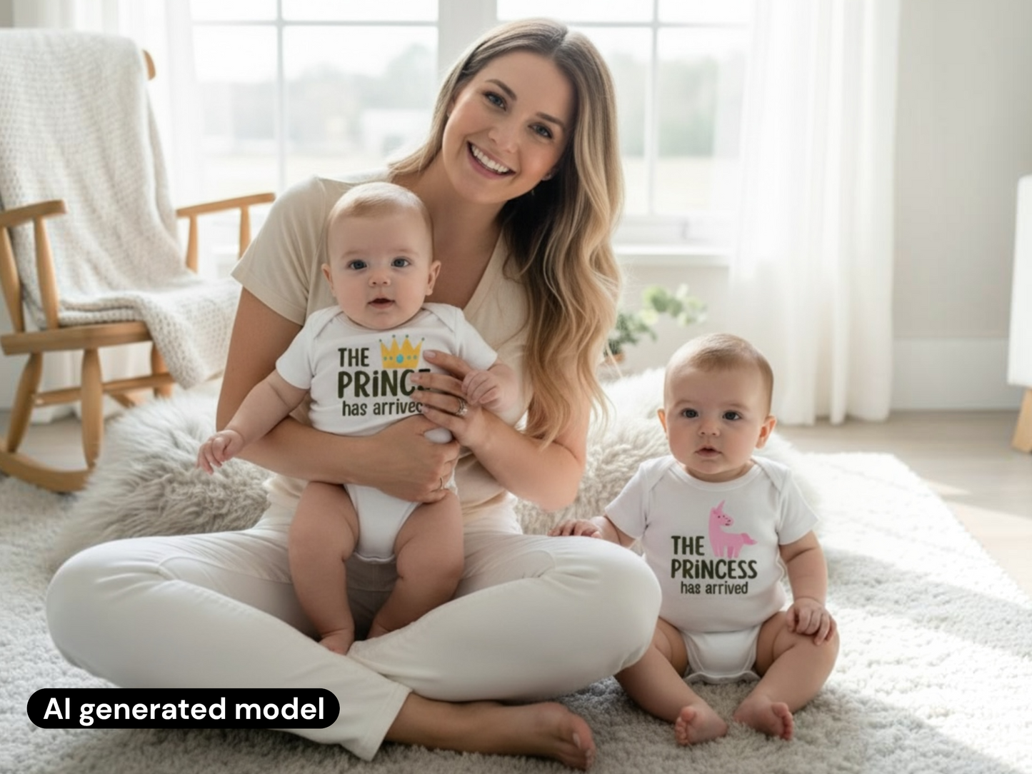 Prince Has Arrived Onesie, Princess Has Arrived Onesie, Twin Birth Announcement Onesies