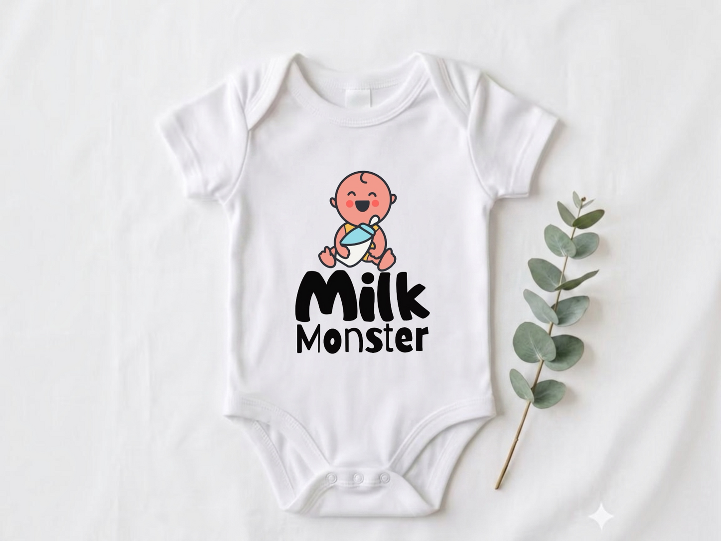 Milk Monster Onesie, Funny Baby Onesie, Newborn Announcement Onesie, Gender Neutral Baby Onesie, Cute Milk Onesie, Breastfeeding Humor onesie®️