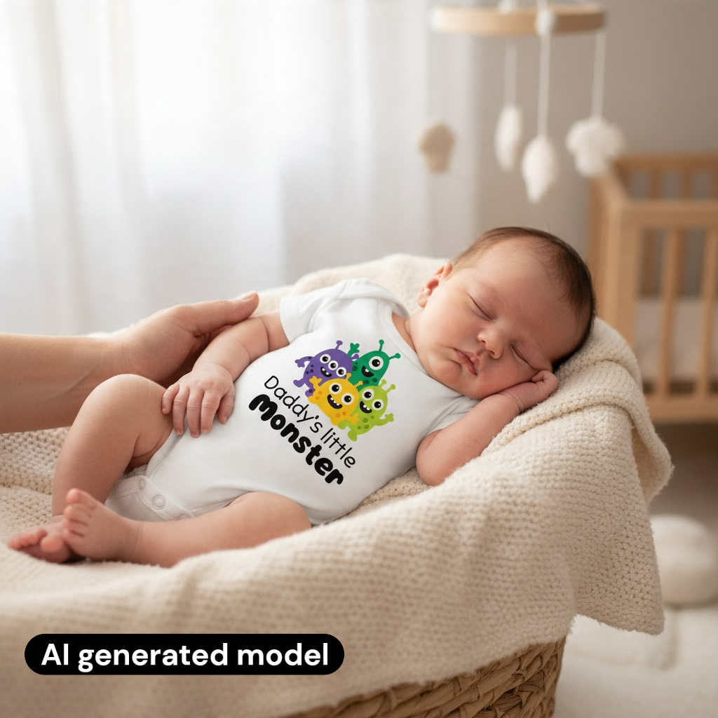 Daddy's Little Monster bodysuit- Father's Day Outfit