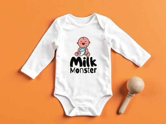 Milk Monster Onesie, Funny Baby Onesie, Newborn Announcement Onesie, Gender Neutral Baby Onesie, Cute Milk Onesie, Breastfeeding Humor onesie®️