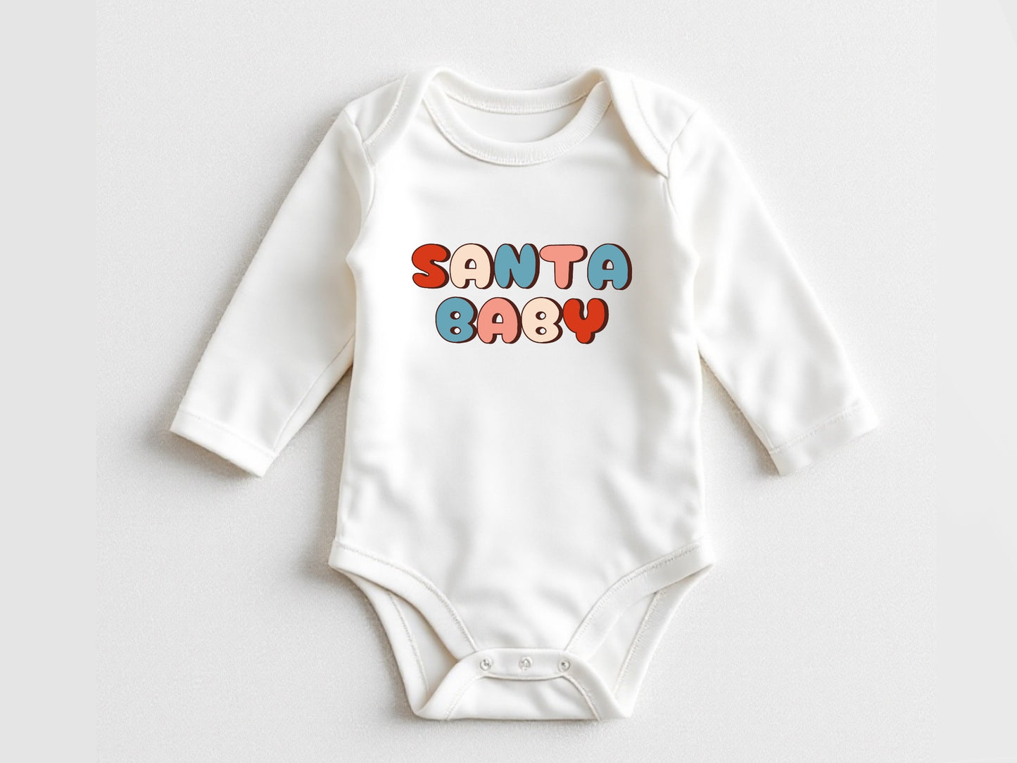 Santa baby first Christmas bodysuit