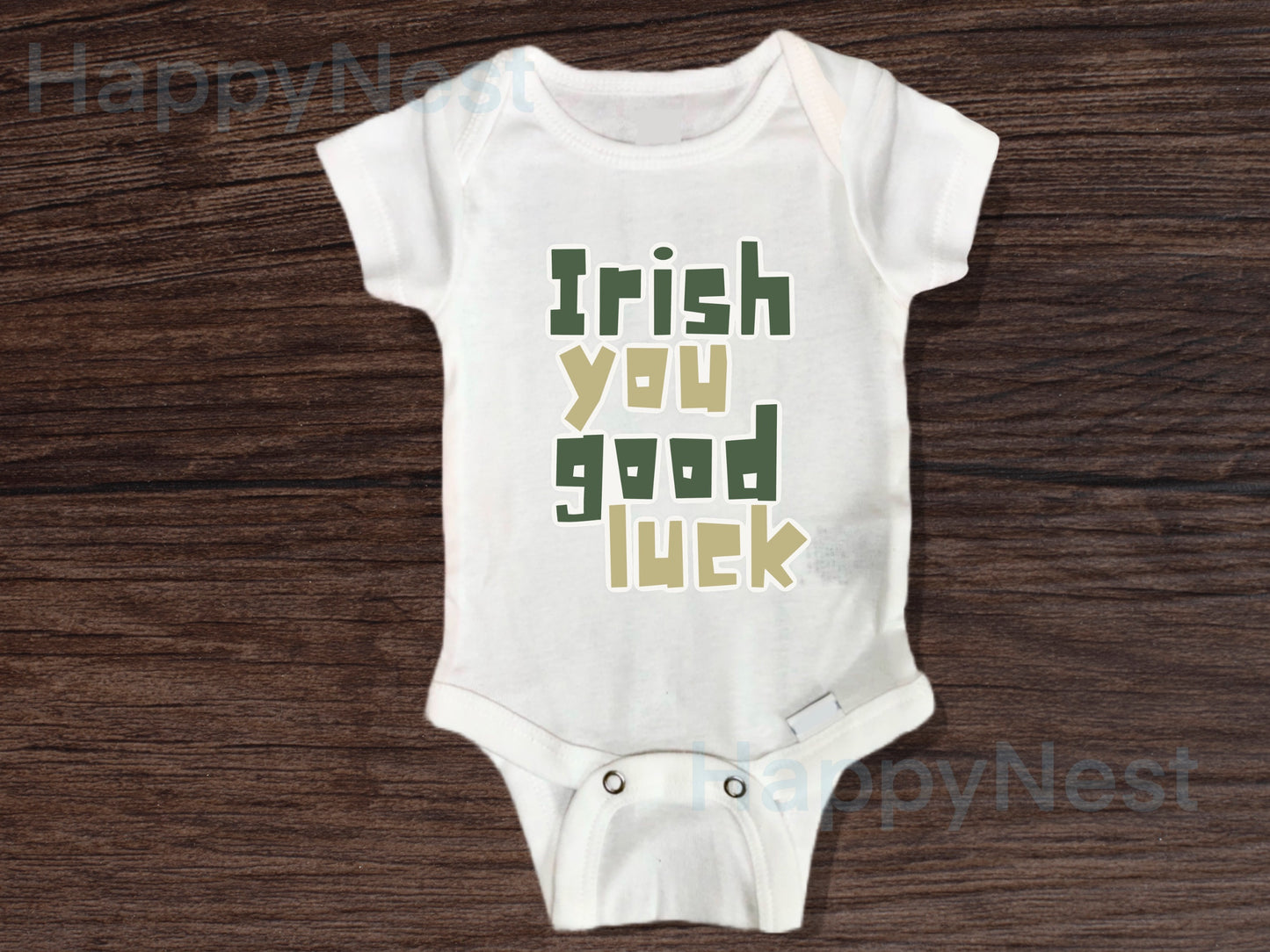 St. Patrick's Day- Irish you good luck baby onesie® | March baby bodysuit| Spring baby onesie®| First Saint Patrick's Day outfit