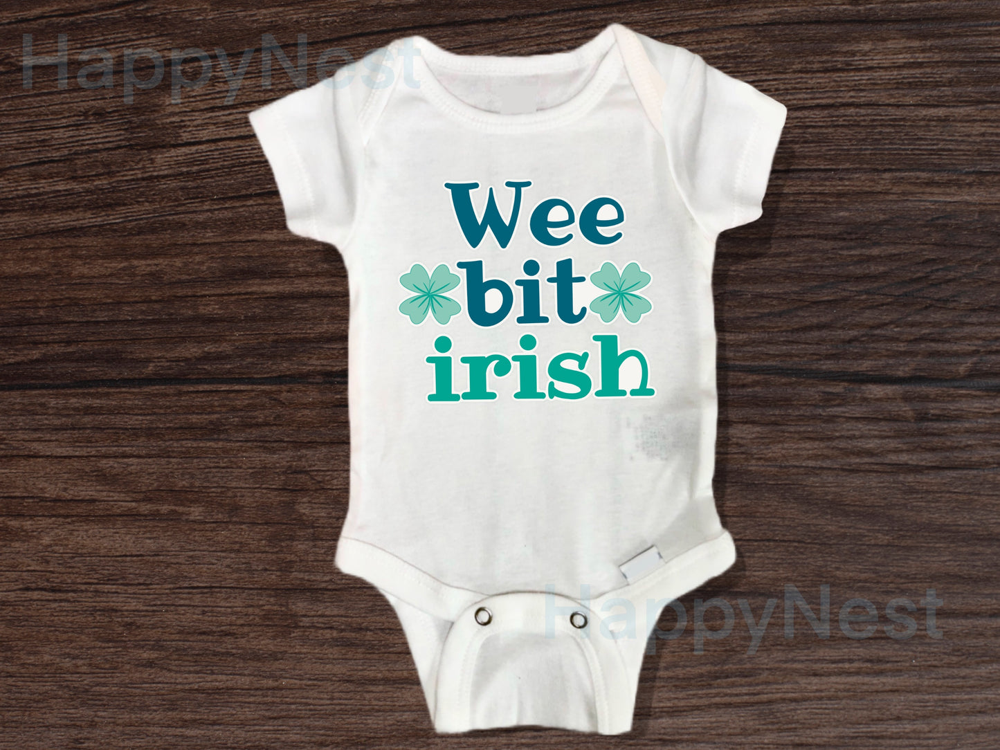 St. Patrick's Day - Wee bit Irish baby onesie® | March baby bodysuit| Spring baby onesie®| First Saint Patrick's Day outfit