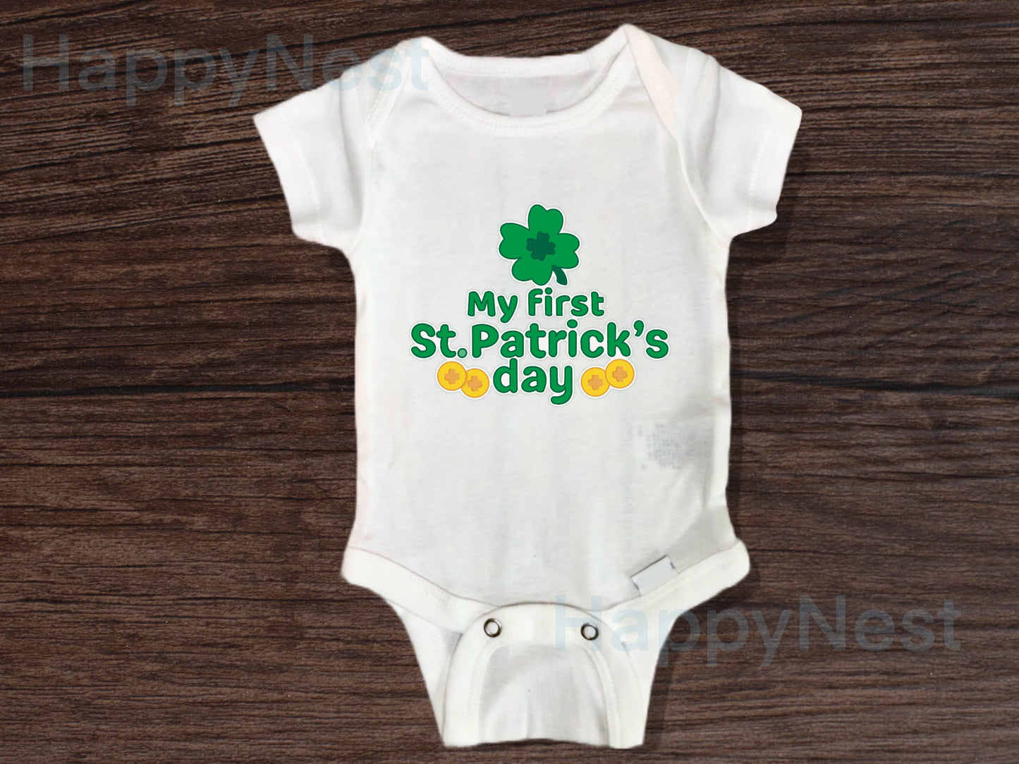 My first St. Patrick's Day baby onesie® | March baby bodysuit| Spring baby onesie®| First Saint Patrick's Day outfit