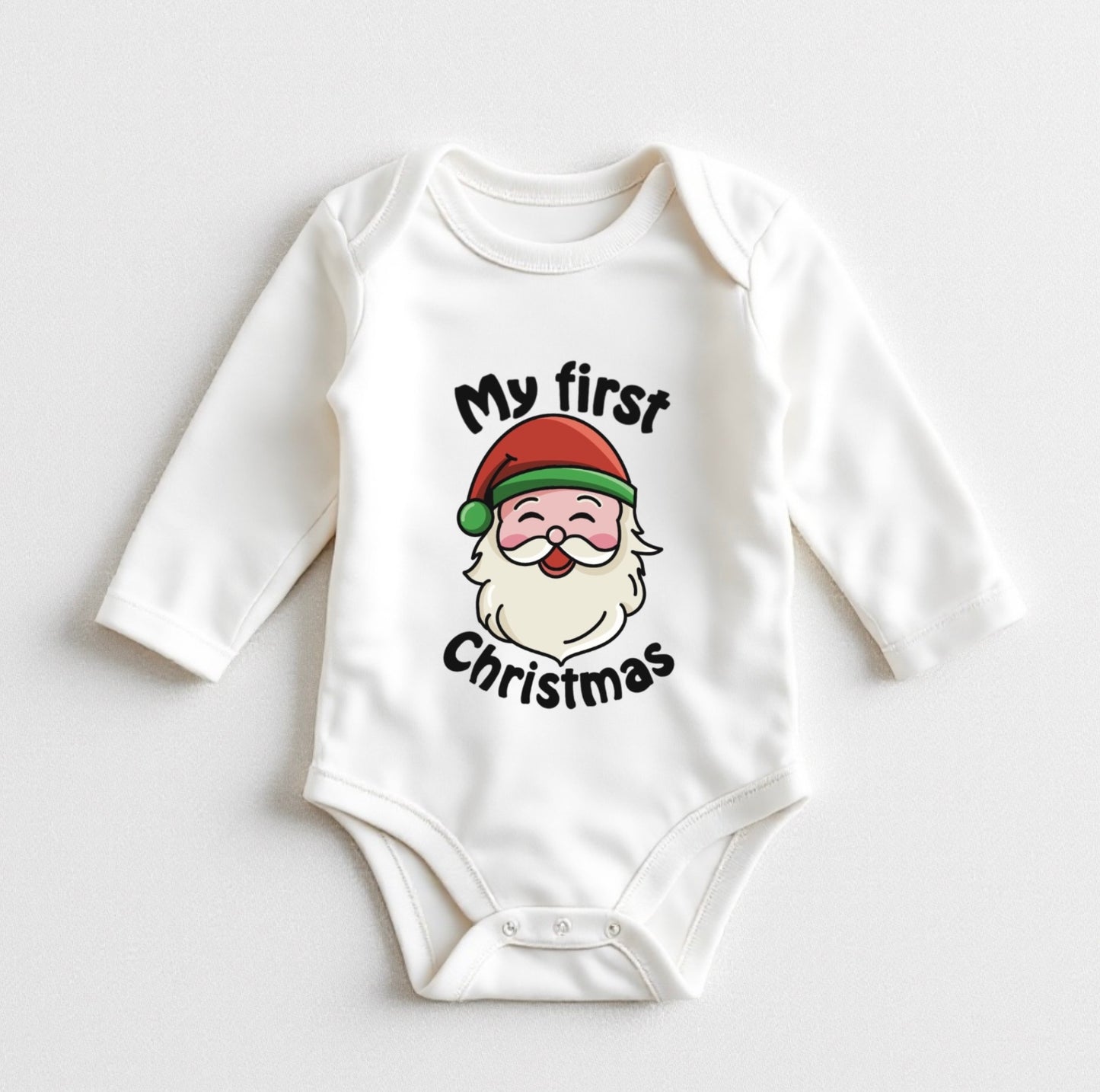 My first Christmas Santa baby bodysuit