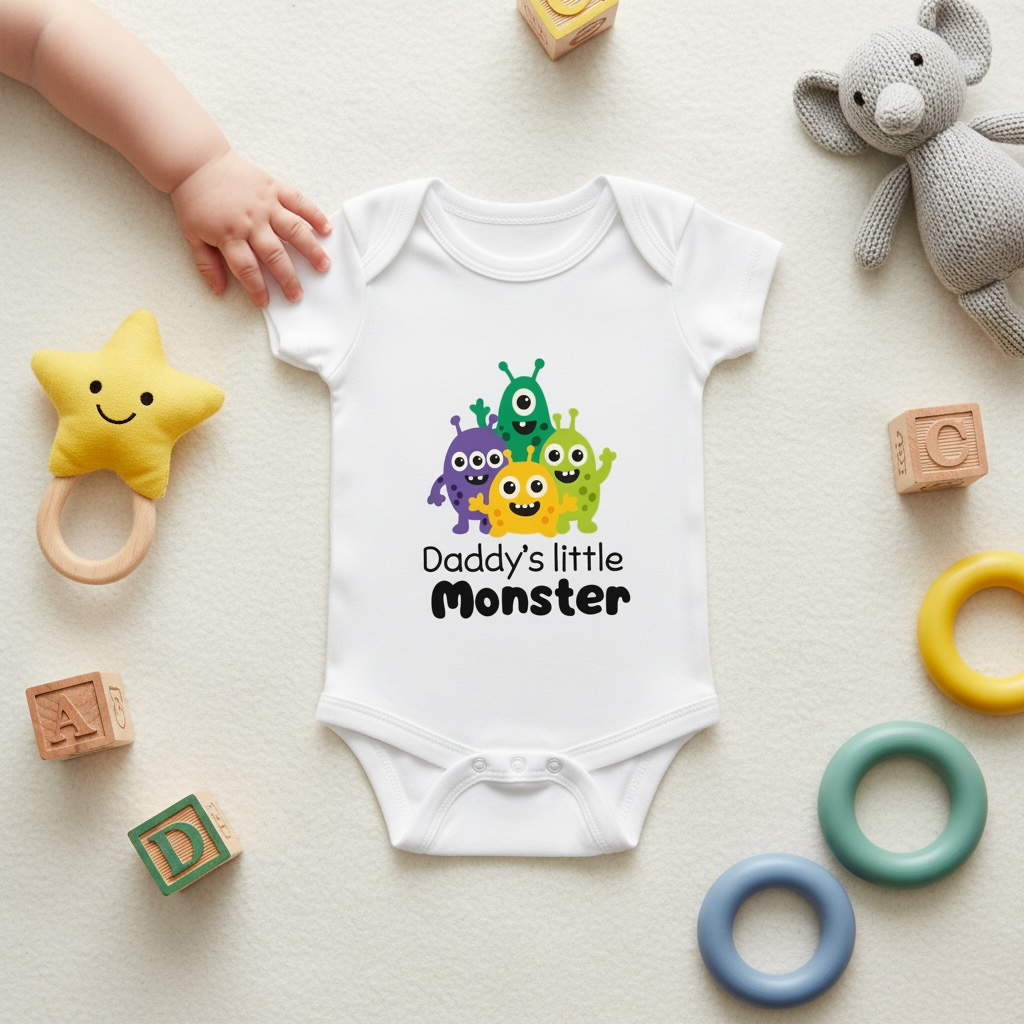 Daddy's Little Monster bodysuit- Father's Day Outfit