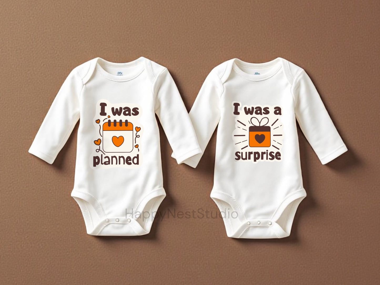 Newborn Twins matching bodysuits | pregnancy announcement