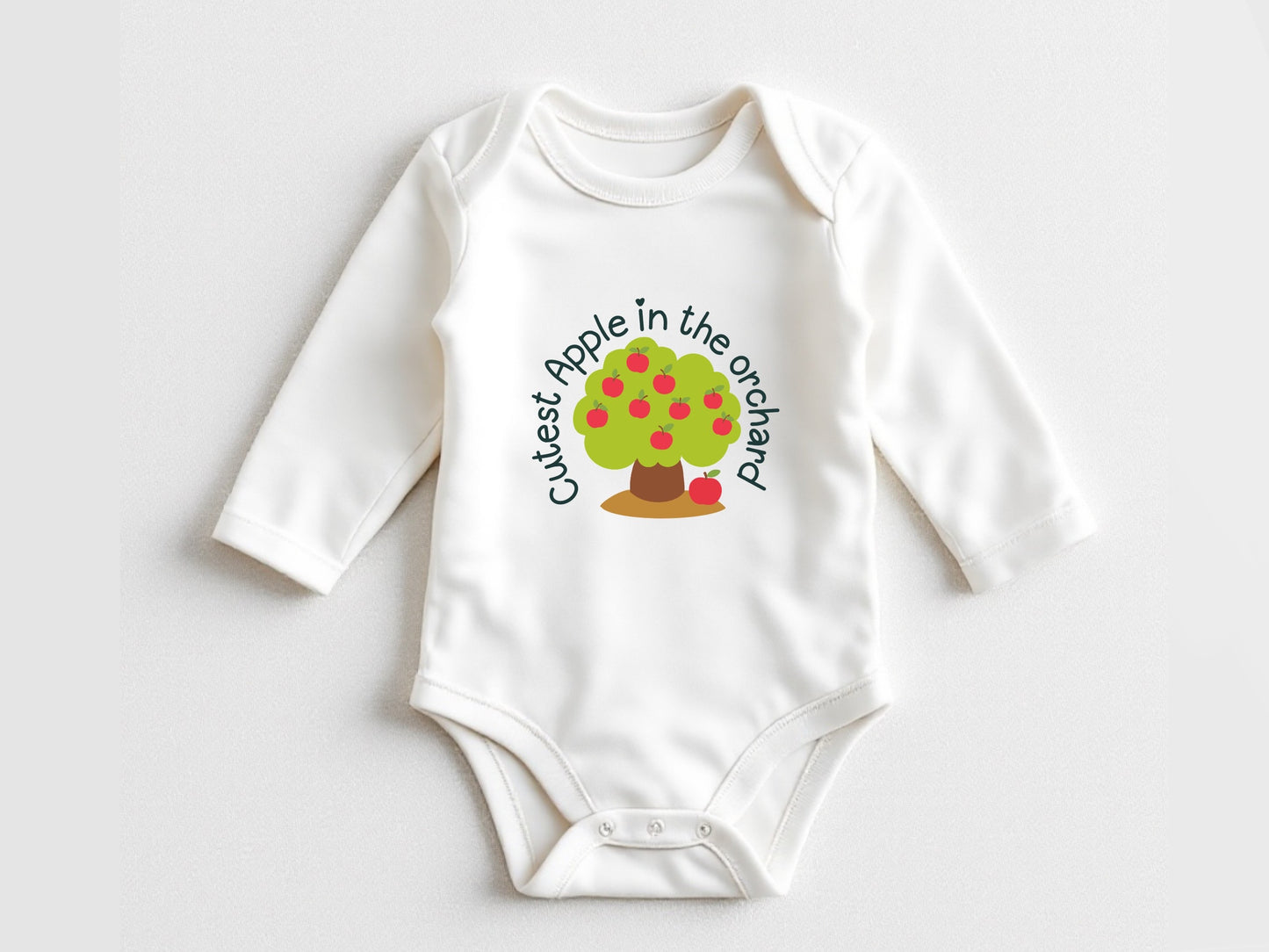 Apple picking baby bodysuit - cutest Apple in the orchard