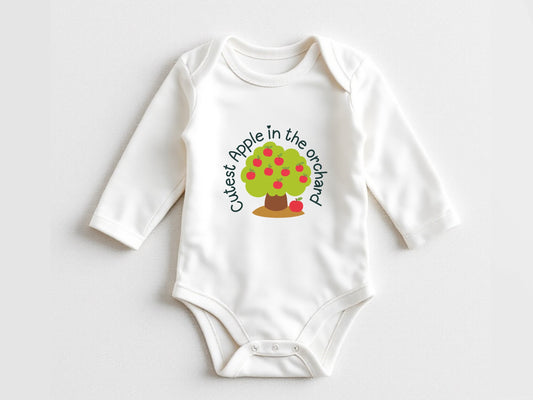 Apple picking baby bodysuit - cutest Apple in the orchard