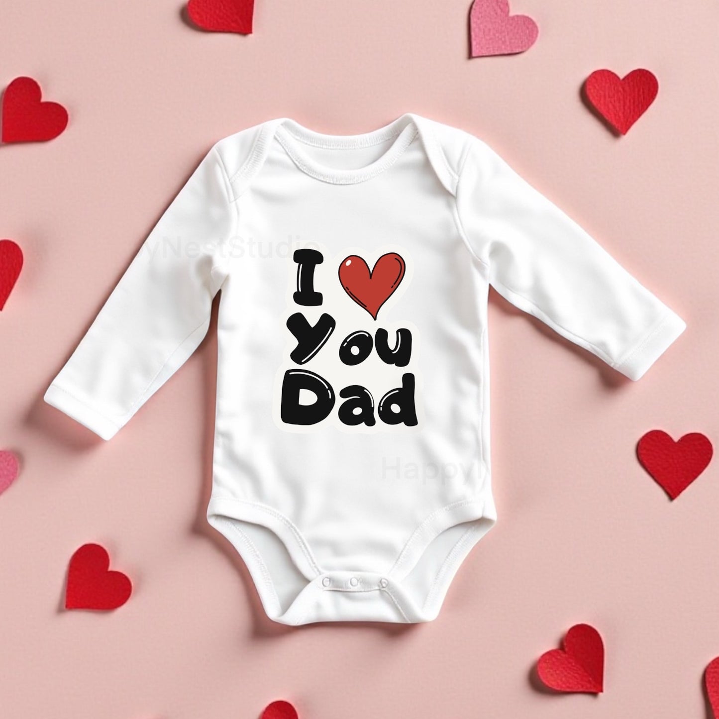 I love you dad baby bodysuit | baby announcement bodysuit