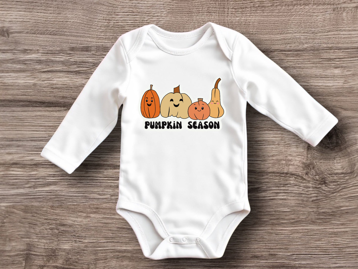 Pumpkin season newborn onesie® - cute baby outfit for October photo shoot - cozy baby bodysuit for fall and Halloween