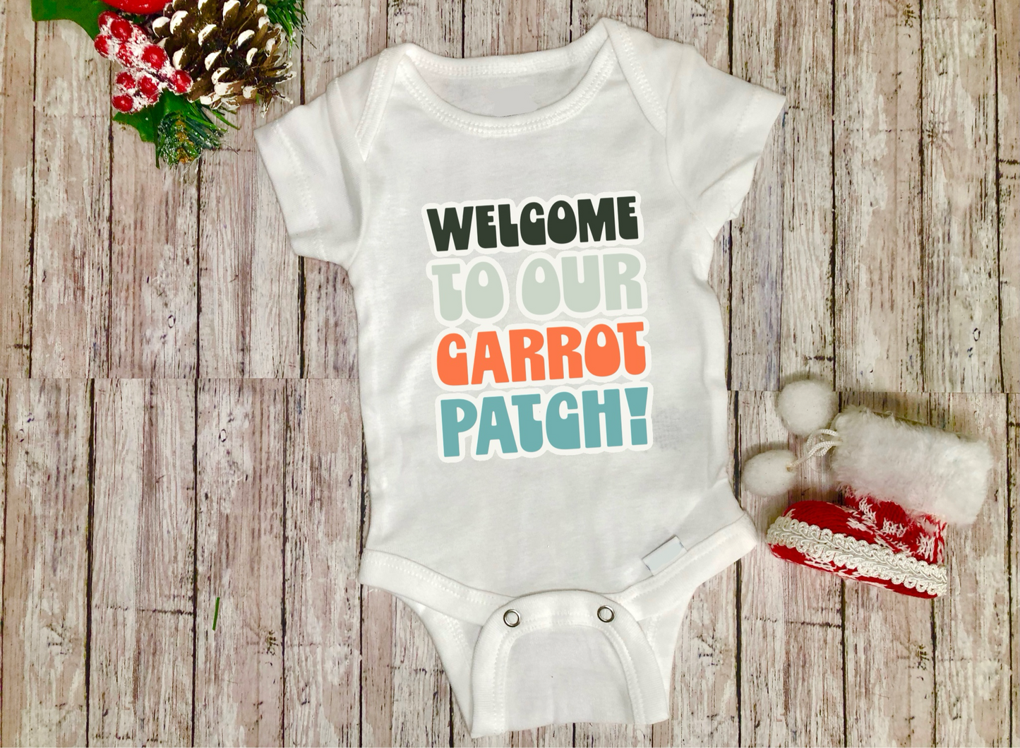 Easter baby onesie®|Welcome to our carrot patch| Easter bunny onesie® | Bunny bodysuit