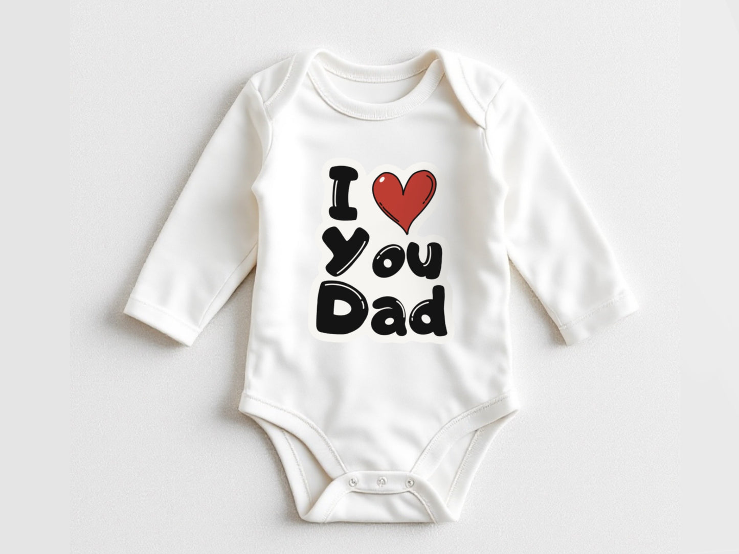 I love you dad baby bodysuit | baby announcement bodysuit