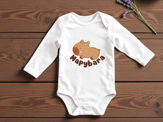 Napybara baby bodysuit | funny capybara baby outfit