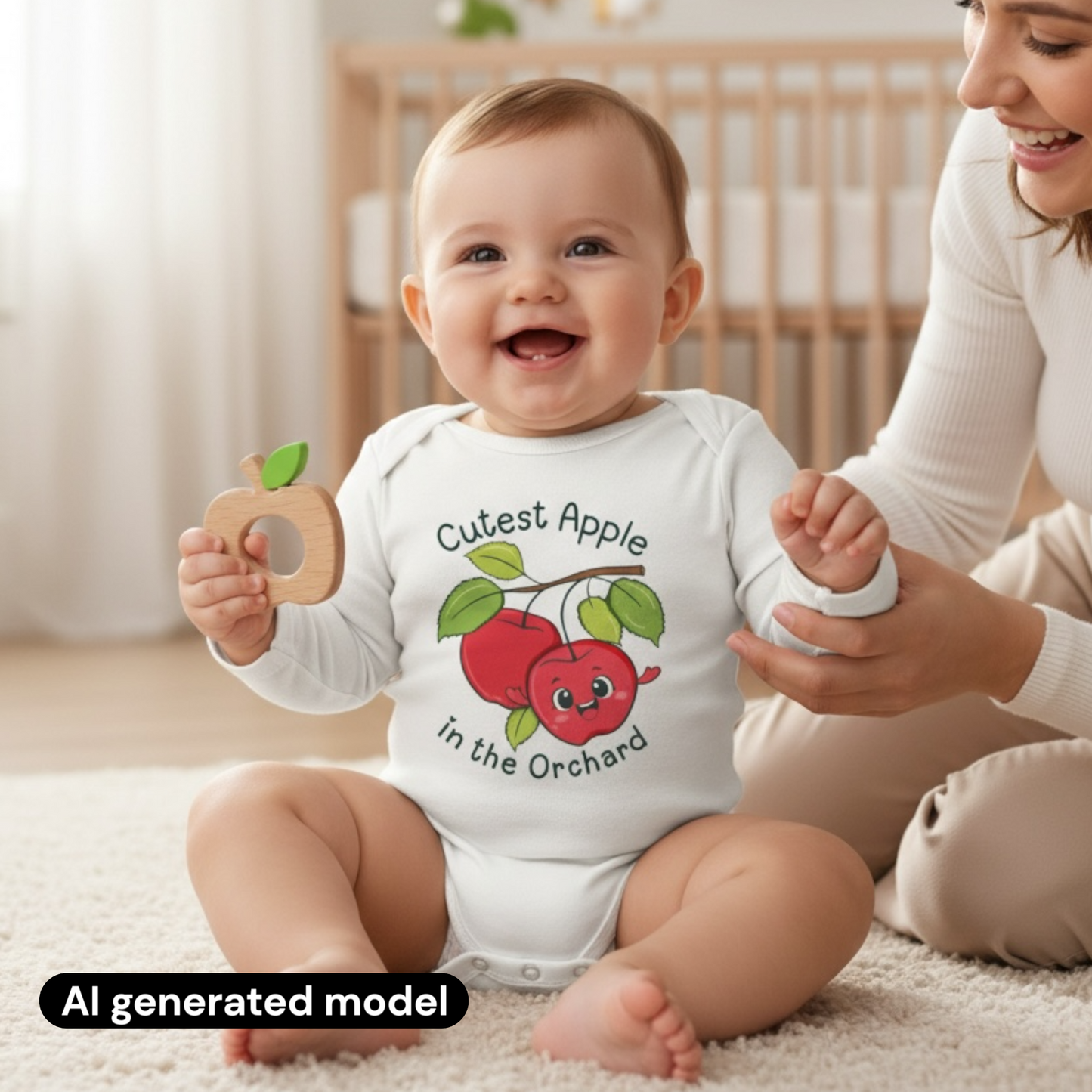 Apple picking baby bodysuit | cutest Apple in the orchard
